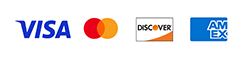 Visa, Mastercard, Discover, American Express, and more.